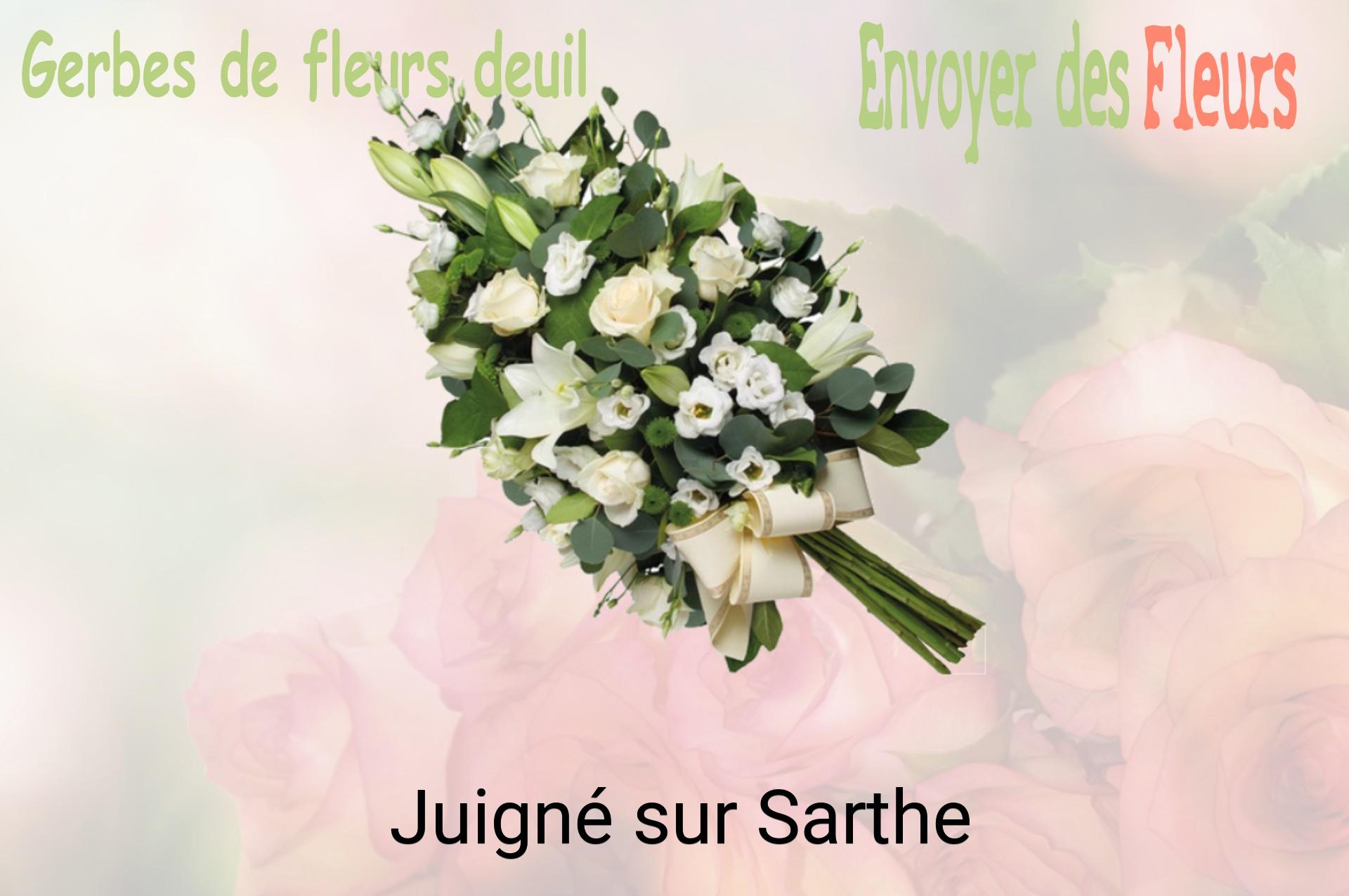 Gerbe de fleurs de deuil livrée à Juigné-sur-Sarthe
